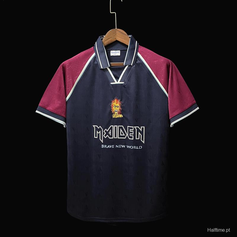 Retro 1999 West Ham Iron Maiden Home Soccer Jersey