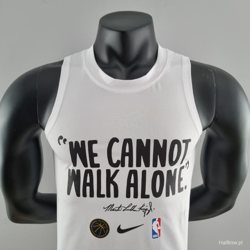 2022 Nike White Vest Shirts "We Can Not Walk Alone" #K000188