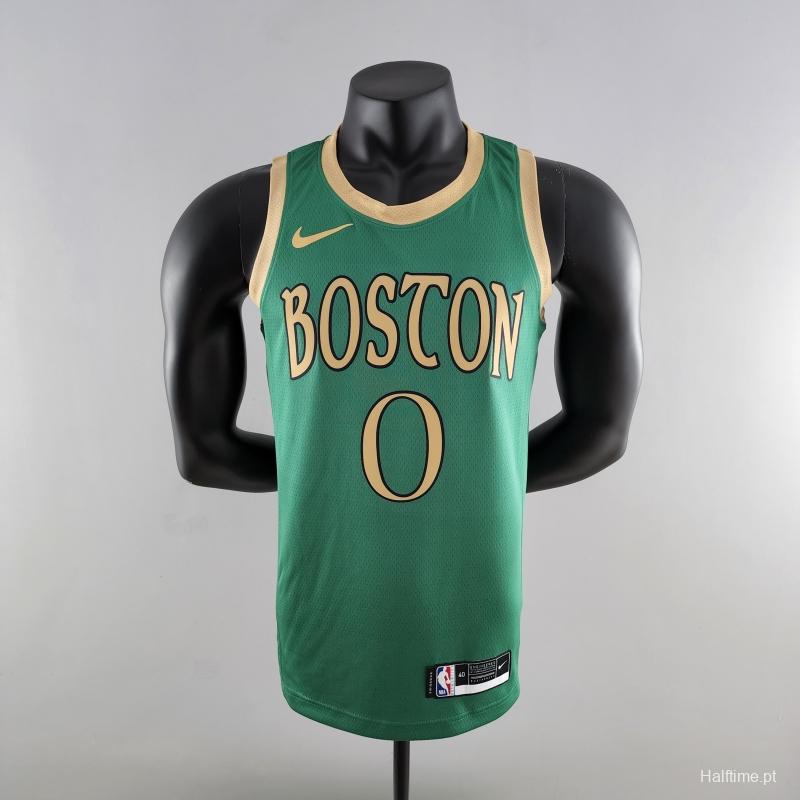 2020 Tatum #0 Boston Celtics City Edition Green NBA Jersey - Halftime