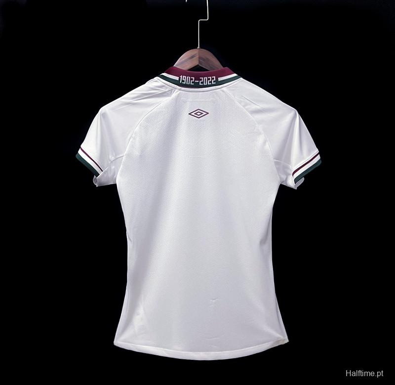 22/23 Woman Fluminense Away Soccer Jersey