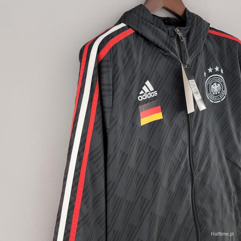 2022 Germany Windbreaker Black Red And White