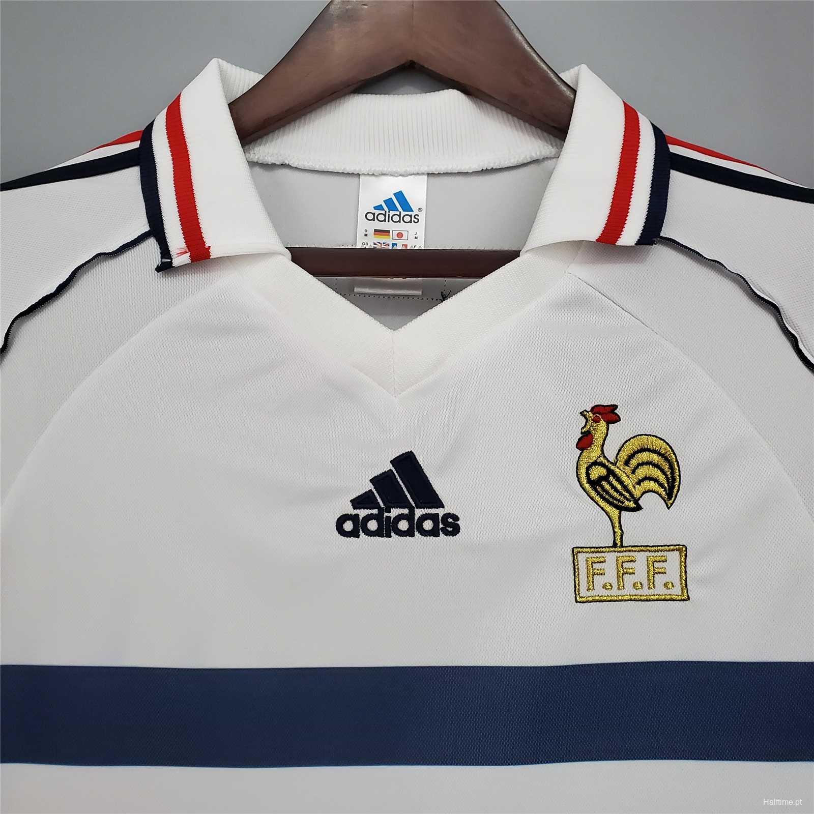 Retro 1998 France Away White Soccer Jersey