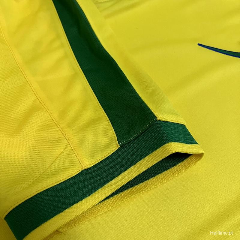 Retro 1997 Brazil Home Soccer Jersey