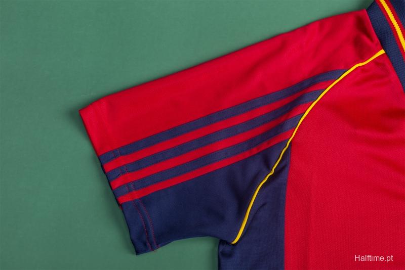 Retro 1998 Spain Home Soccer Jersey