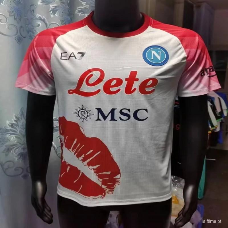 22/23 Napoli Valentine's White/Red Kiss Jersey