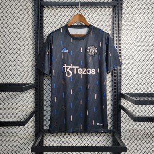 23-24 Manchester United Pre-Match Training Black Jersey