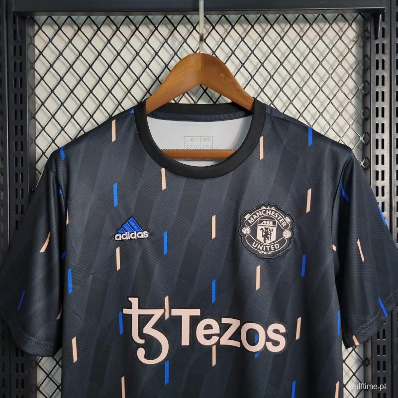 23-24 Manchester United Pre-Match Training Black Jersey