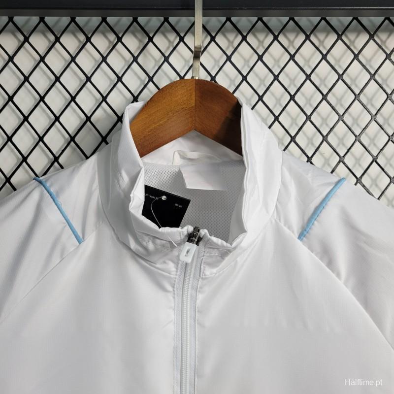 23-24 Manchester United White Windbreaker