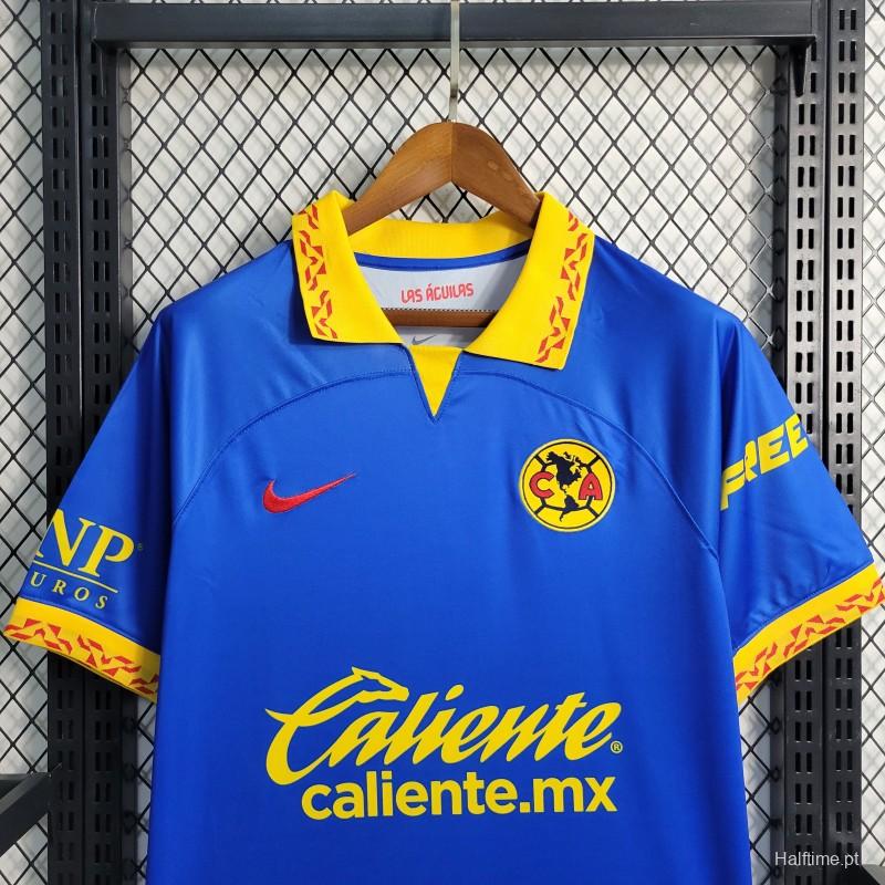 23-24 Club America Away Blue Soccer Jersey