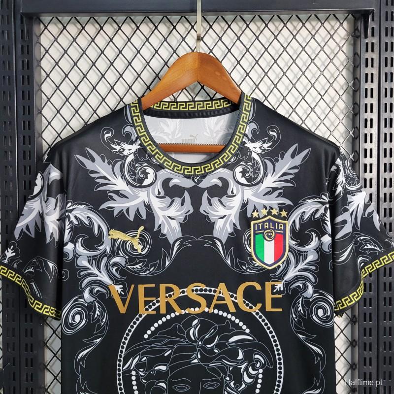 2023  Italy x Versace Special Edition Black Jersey