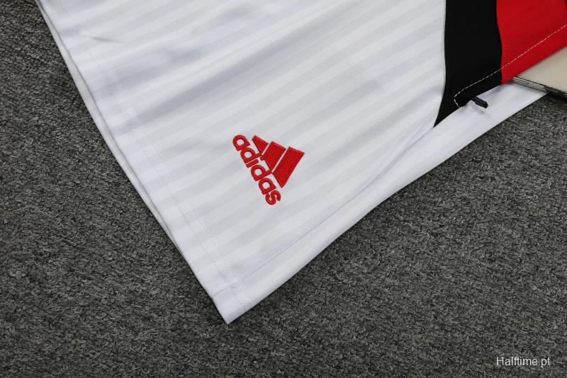 23-24 Flamengo White Remake Icon White Short Sleeve Jersey+Shorts