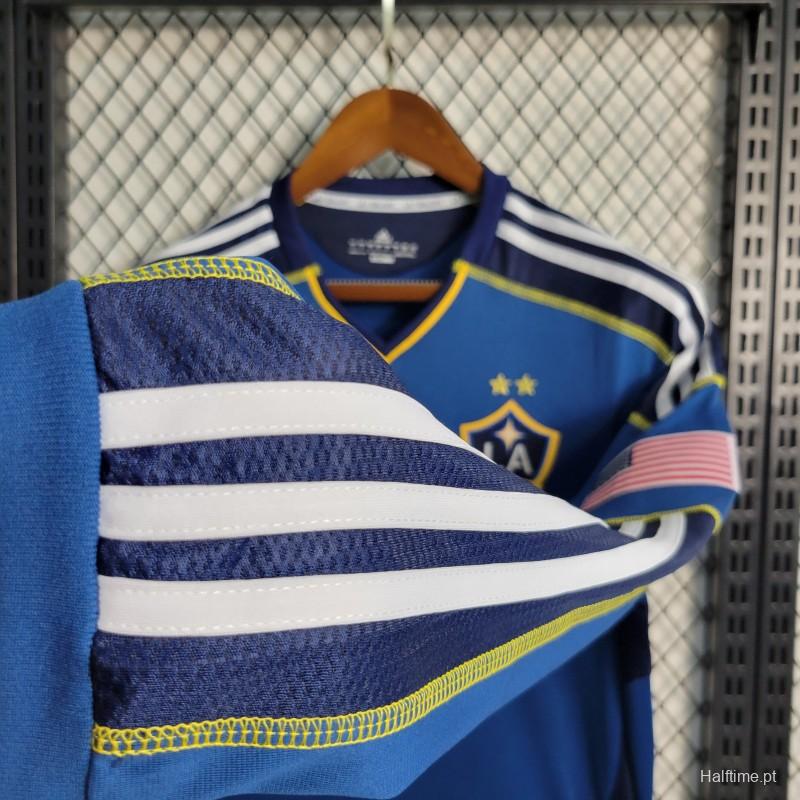 Retro 11-12 La Galaxy Long Sleeve Away Blue Jersey