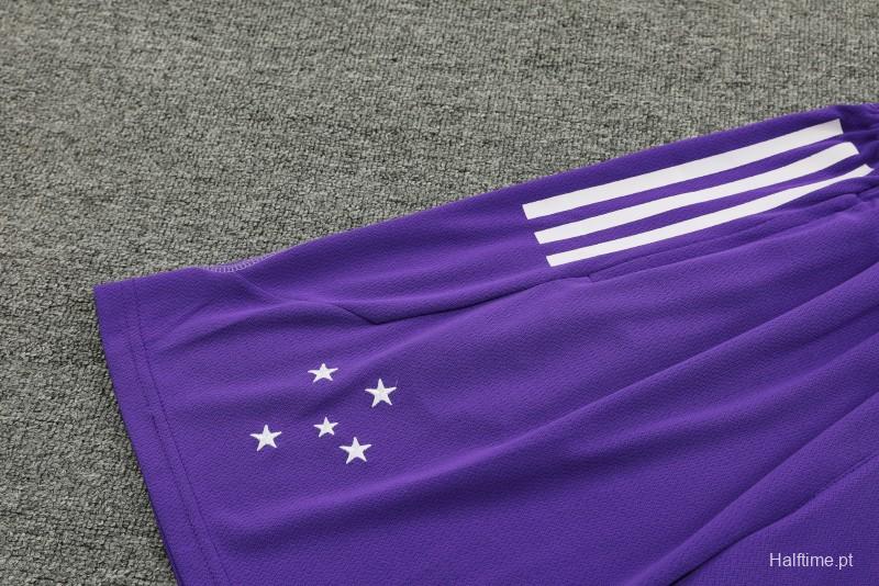 23/24 Cruzeiro Purple Short Sleeve Jersey+Shorts