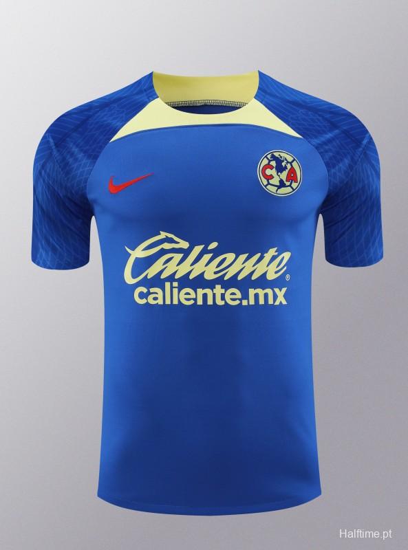 24/25 Club America Blue/Yellow Short Sleeve Jeresy+Shorts