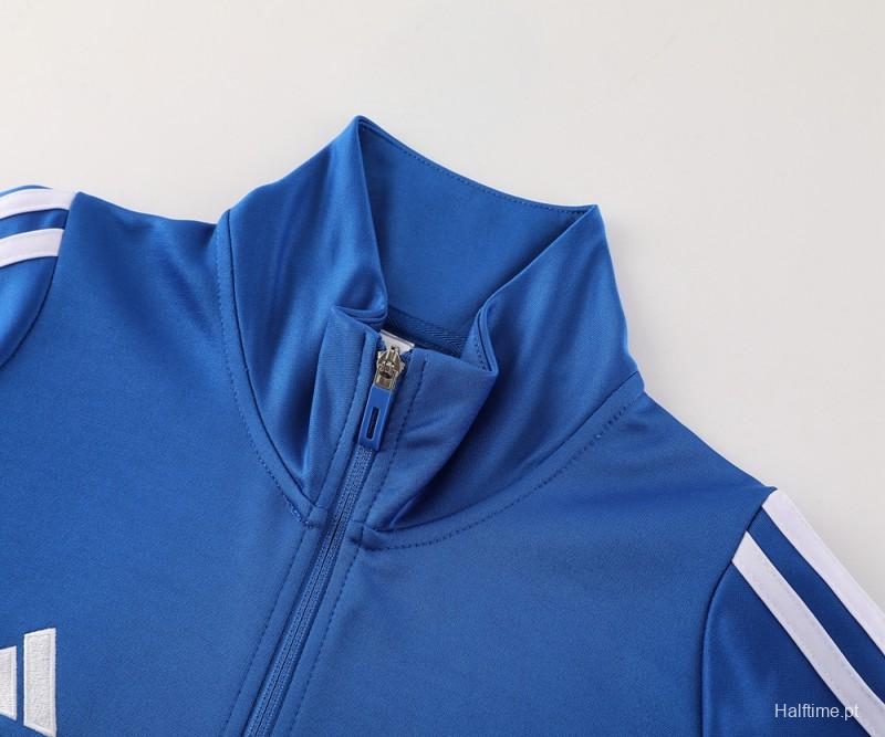 2024 Adidas Blue Half Zipper Jacket+Pants