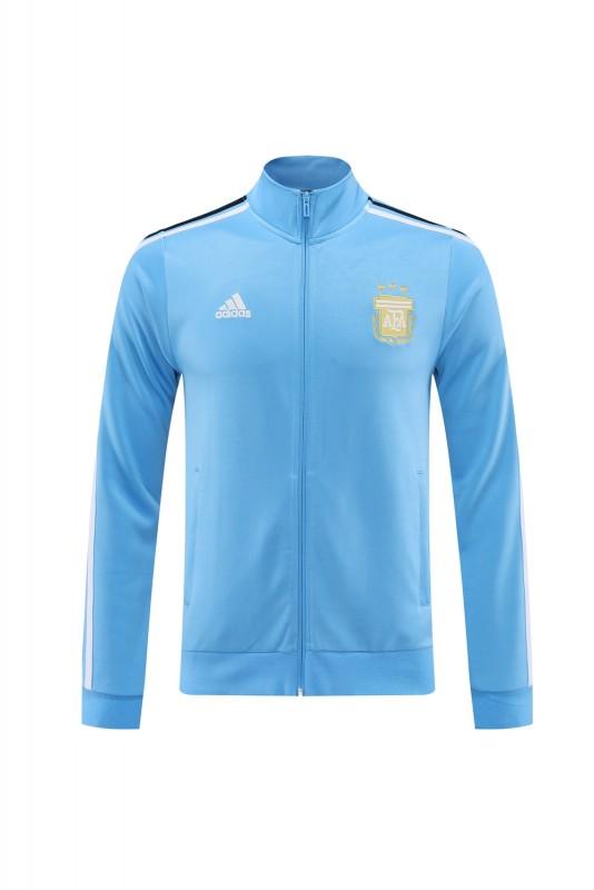 2024 Argentina Blue Full Zipper Jacket +Long Pants