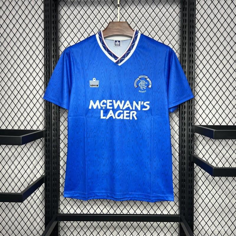 Retro 90/92 Glasgow Rangers Home Jersey