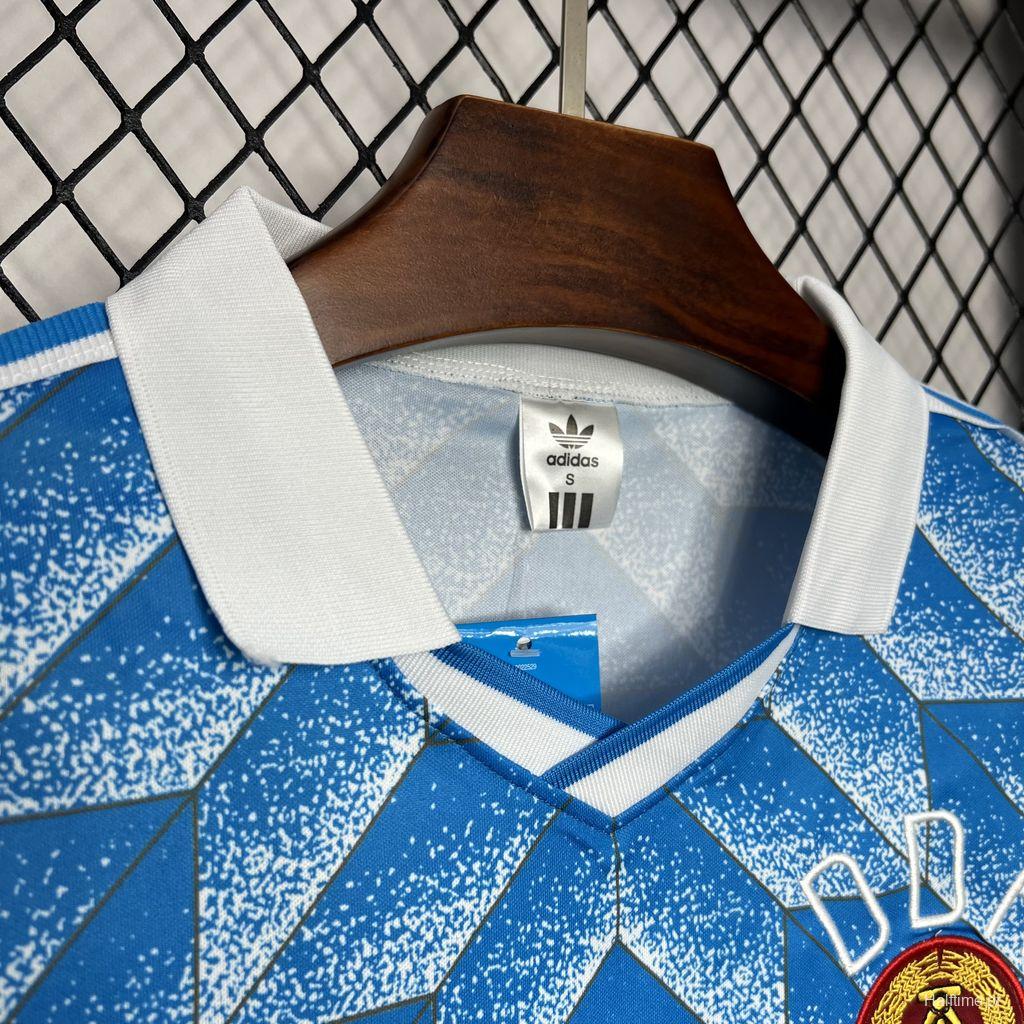 Retro 1988 East Germany Away Blue Long Jersey