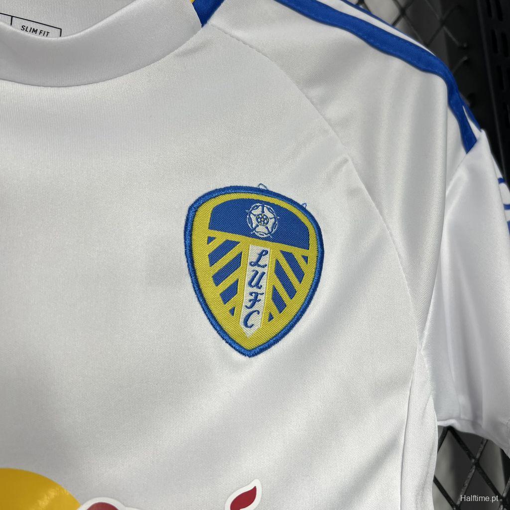 24/25 Kids Leeds United Away White Jersey