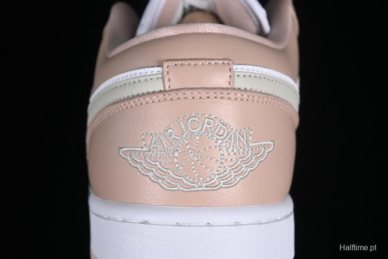 Nike Air Jordan 1 Low AJ1 White Pink Low-Top Casual Sneakers - DC0774-120