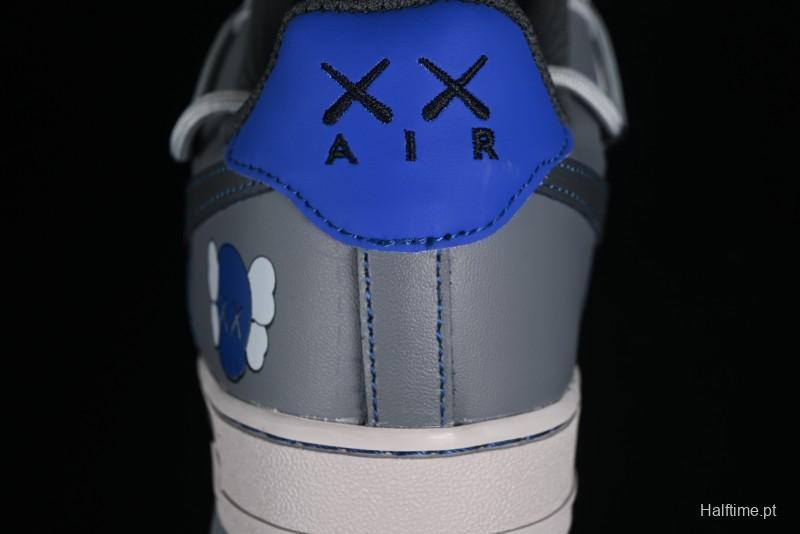 Nike Air Force 1 '07 Low Custom Strap Casual Sneakers with Kaws Collaboration - KS6869-333
