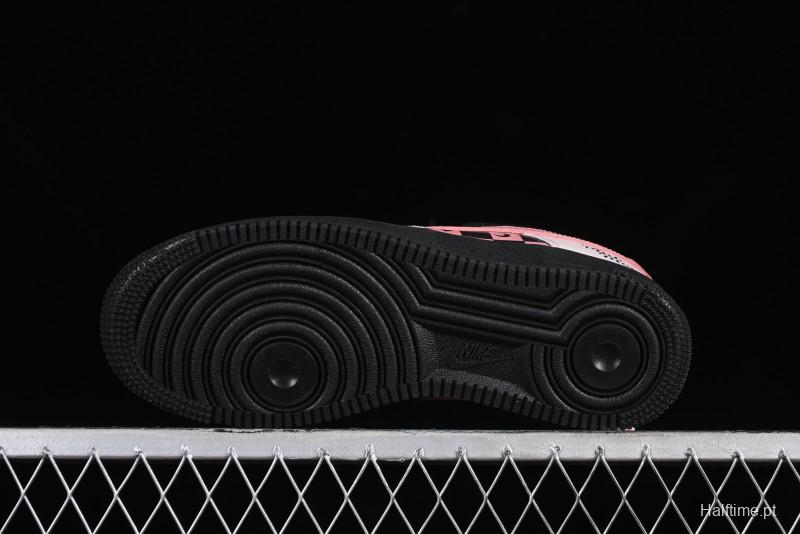 Nike Air Force 1 '07 Low Custom Anime Theme Black Sugar Heart Casual Sneakers with Lace-Up - ZH0316-012