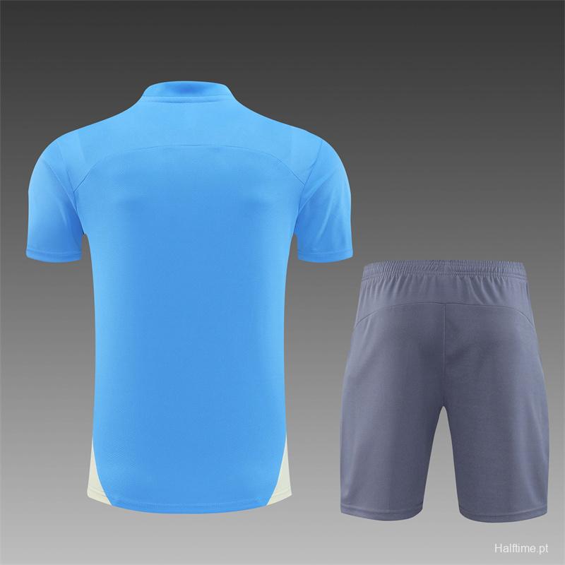 24/25 Manchester City Sky Blue Short Sleeve Jersey+Shorts