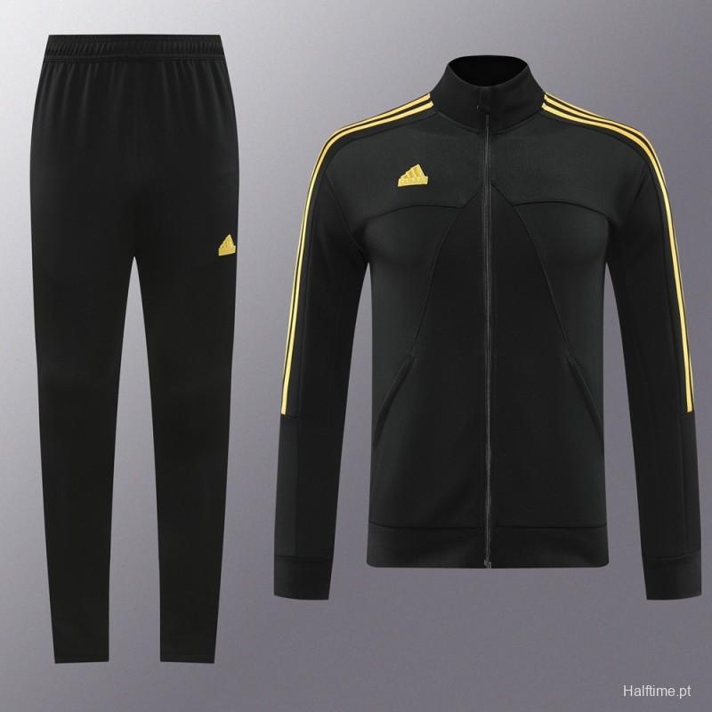 2024 Adidas Black Full Zipper Jacket +Long Pants