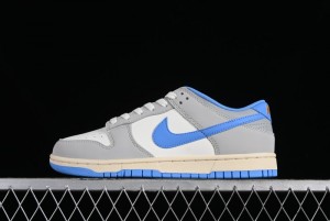 Nike Dunk Low SB "Athletic Department" Grey Blue Leather Skateboarding Shoes - FN7488-133