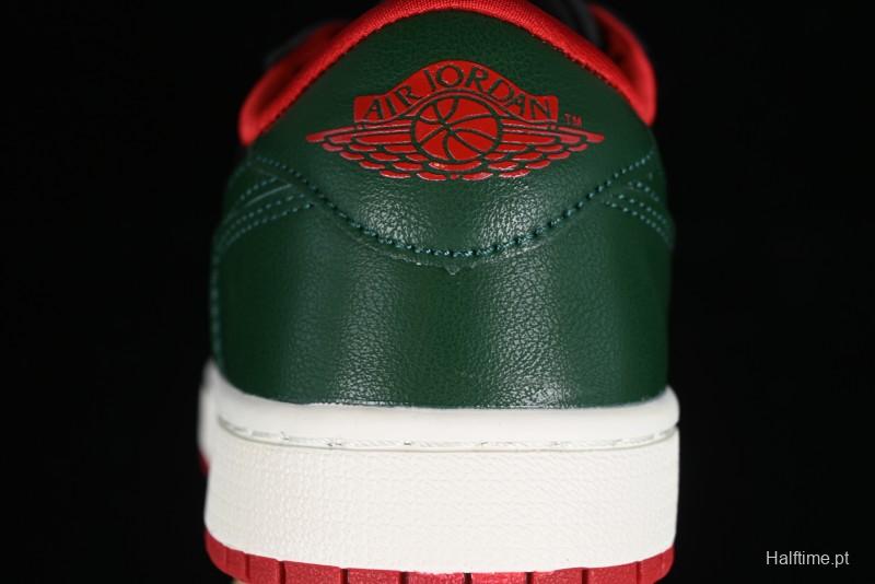 Nike Air Jordan 1 Low AJ1 Black Green Casual Sneakers - CZ0775-036
