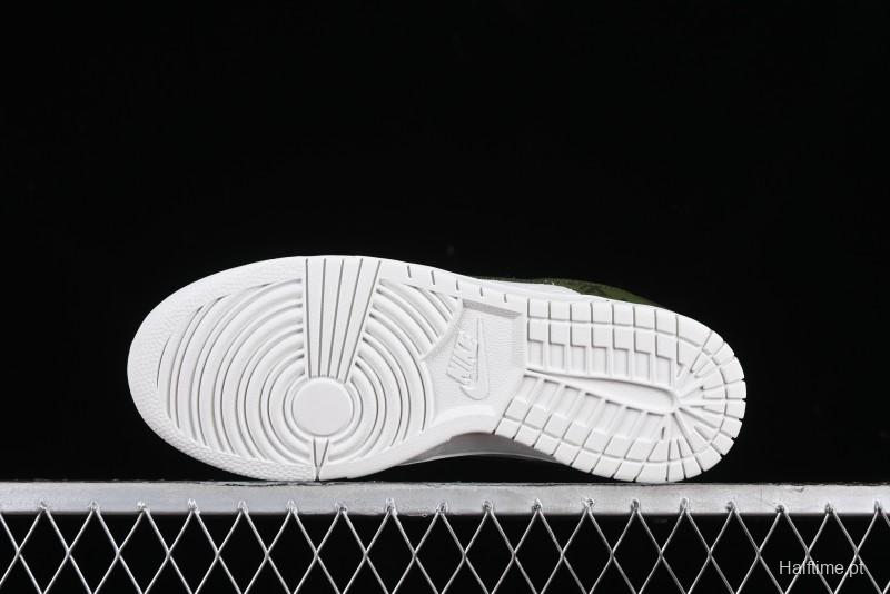 Nike SB Dunk Low LV Collaboration - Embroidered White Green Print Anniversary High-End Custom Low-Top Casual Sneakers - DQ1098-362