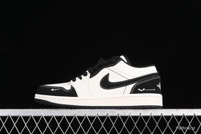 Nike Air Jordan 1 Low AJ1 Marvel Collaboration - Batman Custom High-End Low-Top Basketball Shoes - SJ6650-011