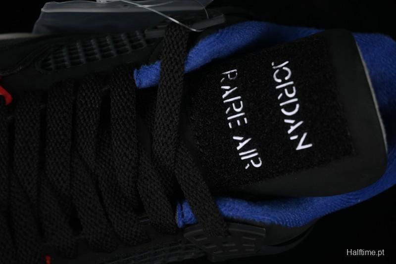 Nike Air Jordan 4 Retro Basketball Shoes in Black, Blue and Neutral Grey - FV5029-003