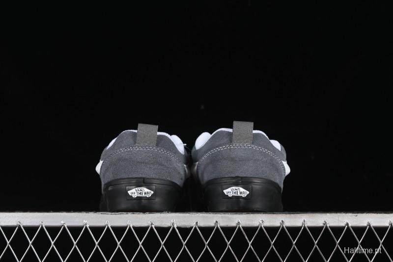 Vans Knu Skool Dark Grey Black Sole Versatile Casual Slip-Resistant Cushioned Platform Sneakers - VN000D22PWT