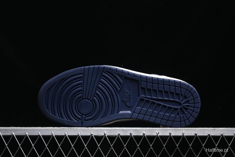 Nike Air Jordan 1 Low AJ1 The North Face Collaboration - Custom High-End Retro Basketball Shoes with Blue Swoosh - DM9188-010