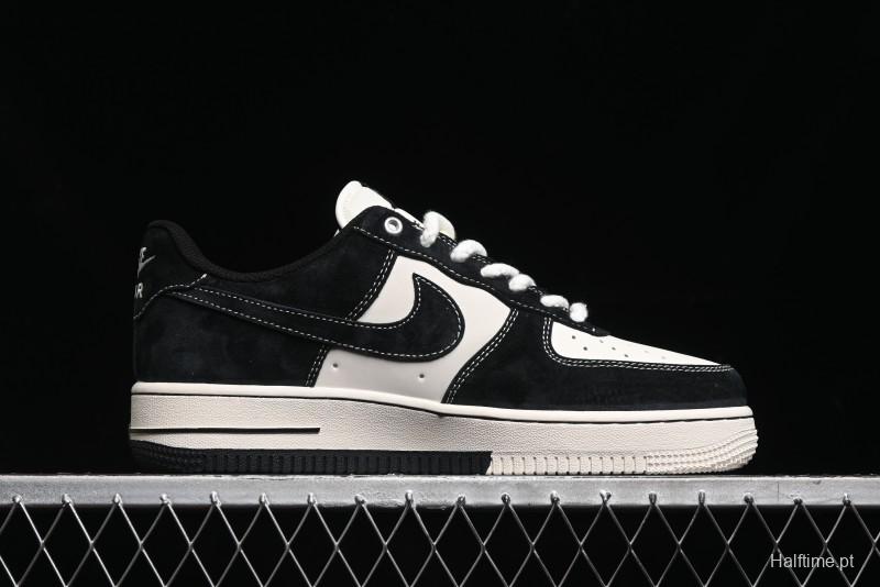 Nike Air Force 1 '07 Low Stussy Collaboration - Black/Red Label Low-Top Casual Sneakers - SJ6698-008