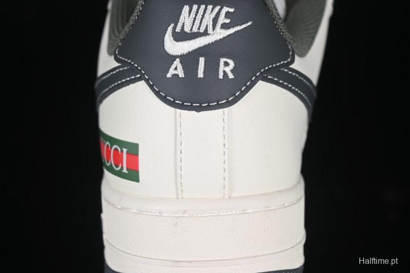 Nike Air Force 1 '07 Low Gucci Collaboration Beige Grey Pattern Low-Top Casual Sneakers - XZ6188-723