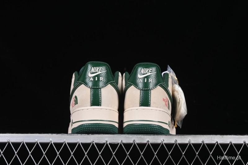 Nike Air Force 1 '07 Low The North Face Collaboration Green Snake Scale Casual Sneakers - DM6688-015