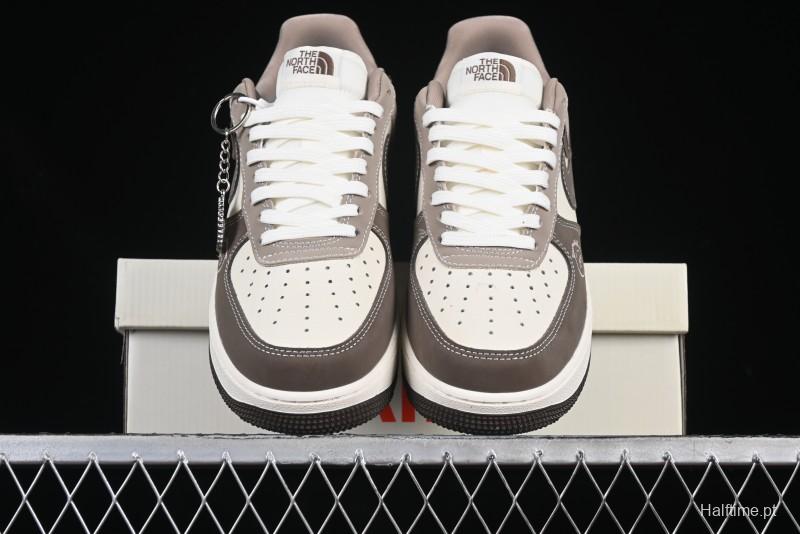 Nike Air Force 1 '07 Low The North Face Collaboration Light Brown Ghost Face Casual Sneakers - KK1988-065