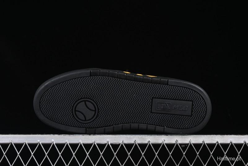 NY Yankees Black & Yellow Sneakers - Bold Logo Streetwear Shoes