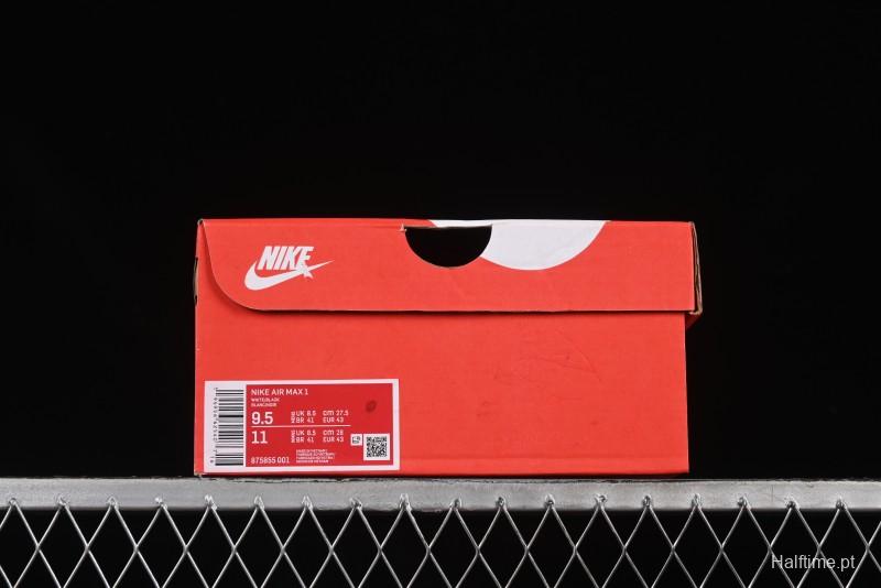 Nike Air Max 1 Retro Running Shoes with Half-Sole Air Cushion - 875855-001