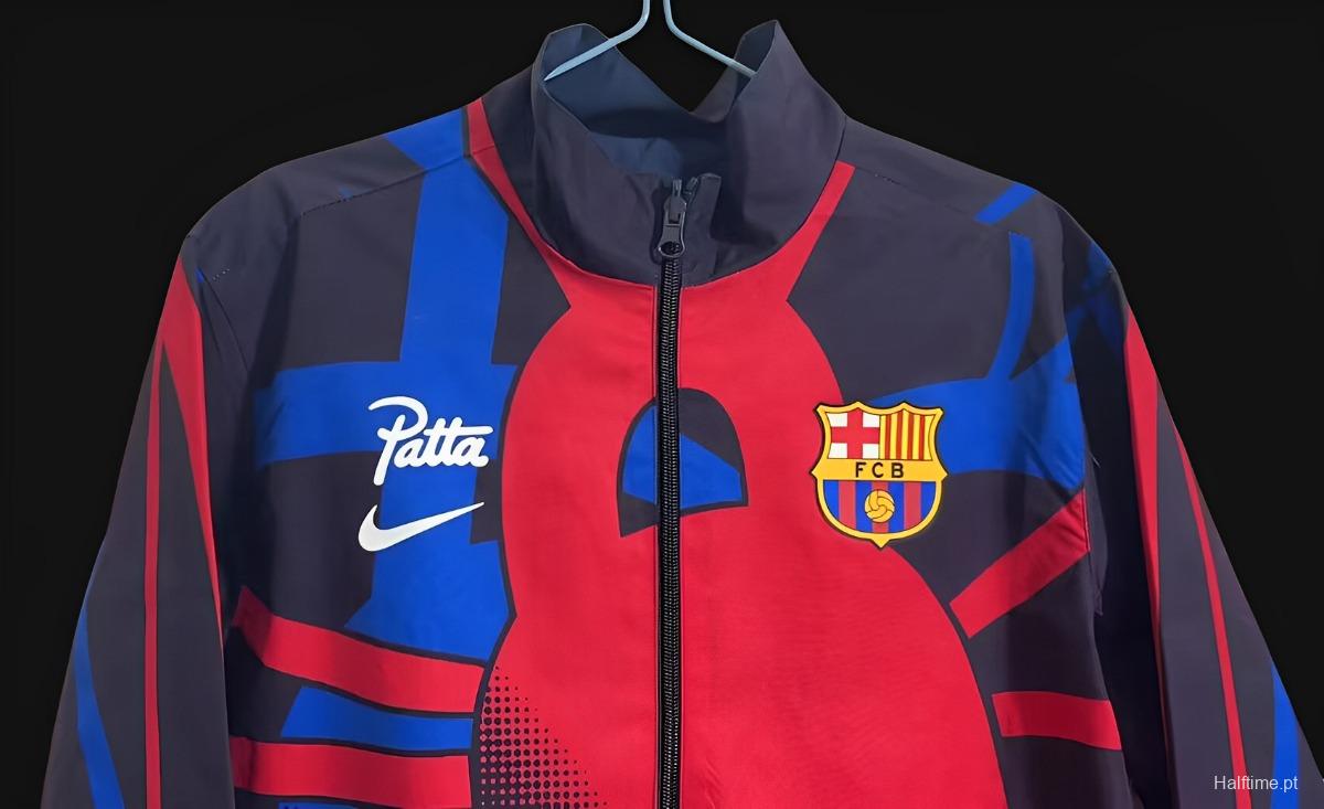 23/24 Barcelona Patta Special Edition Pre-Match Reversible Full Zipper Jacket