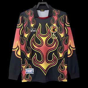 Retro 1998 Japan Goalkeeper Red Flame Long Sleeve Jersey