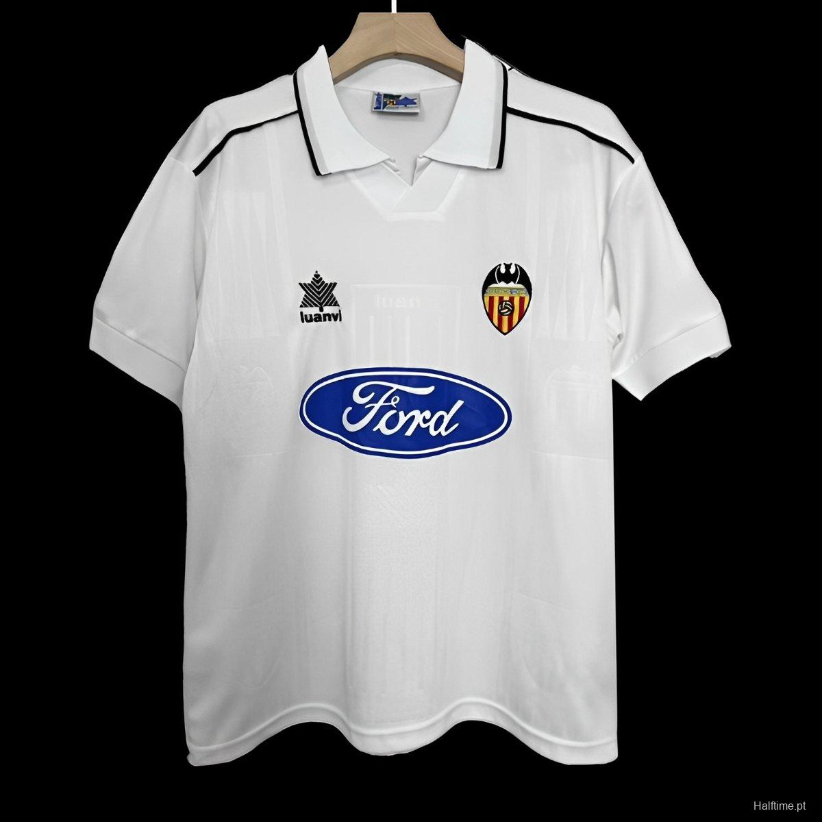 Retro 96/97 Valencia Away White Jersey