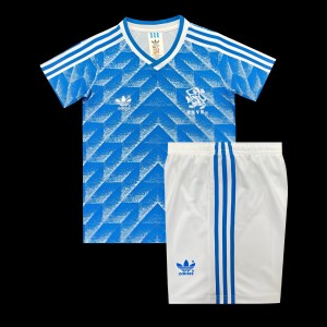 Retro Kids 1988 Netherlands Away Blue Jersey