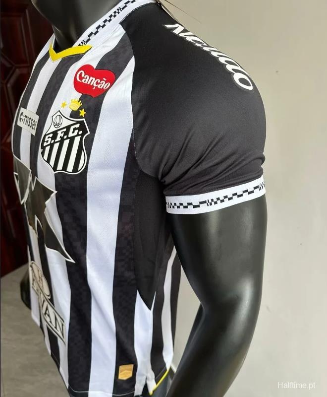 Player Version 25/26 Santos Away Jersey With Full Sponsors